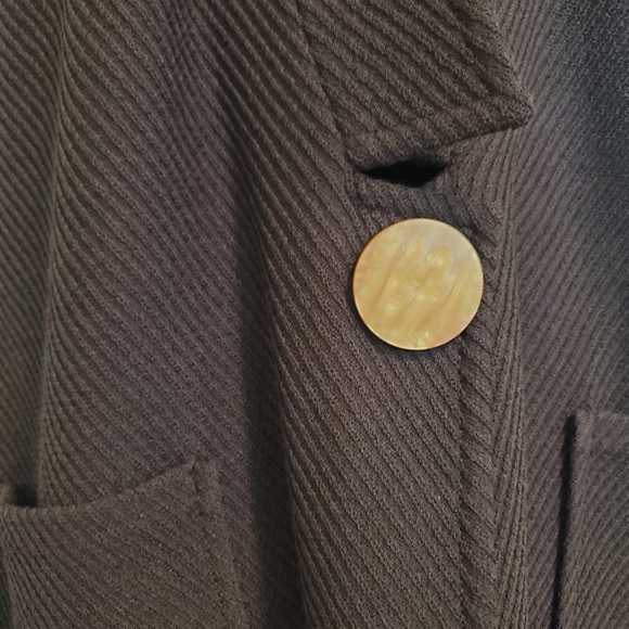 Saint John Dark Brown Sweater / Jacket With Pockets Size 16 - Picture 5 of 7